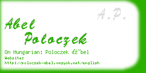 abel poloczek business card